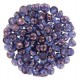 Czech 2-hole Cabochon beads 6mm Crystal Lila Vega Luster